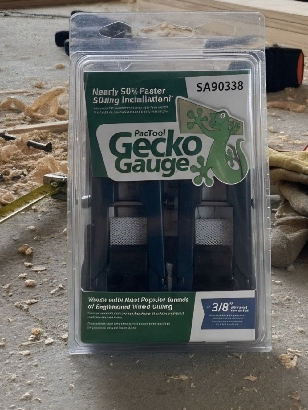 PacTool Gecko Gauge SA90338 Siding Tool Gauges for 3/8” Siding